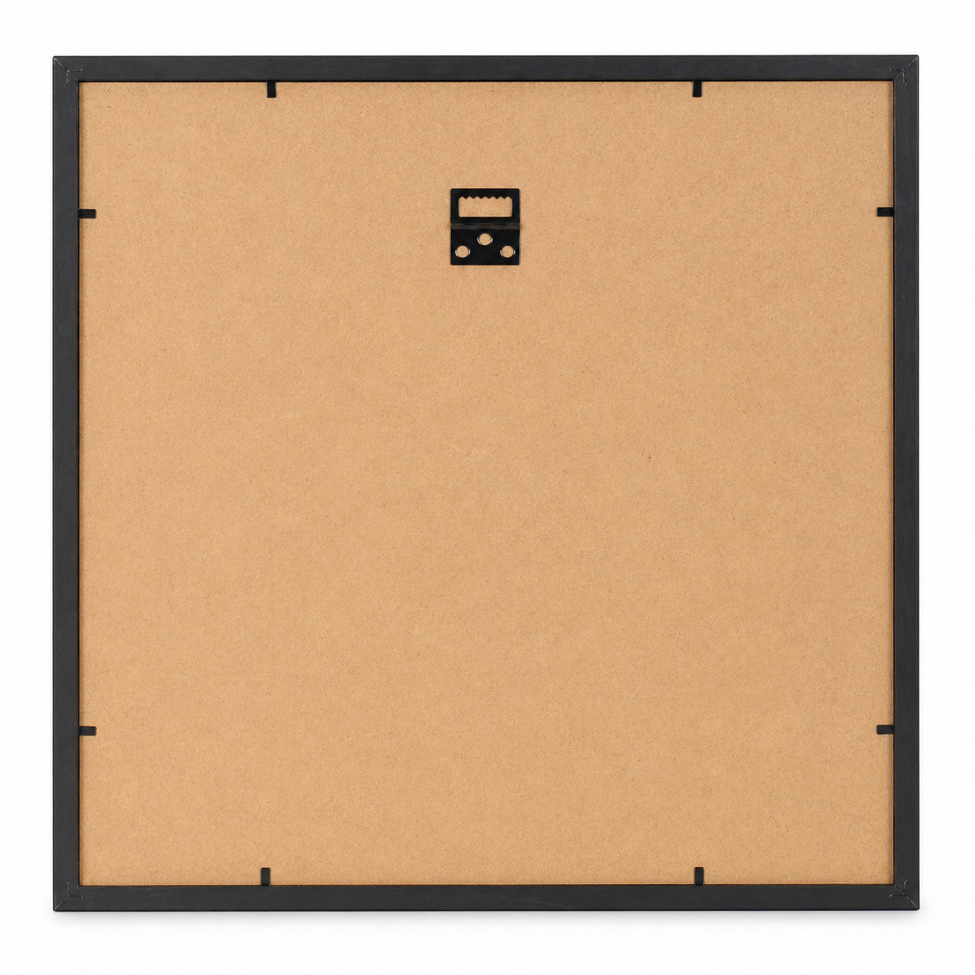 3D Objektrahmen Bilderrahmen mit Passepartout & gehärtetem Glas Holz MDF Rahmen Foto Poster - Farbe: Schwarz | Format: 40x40