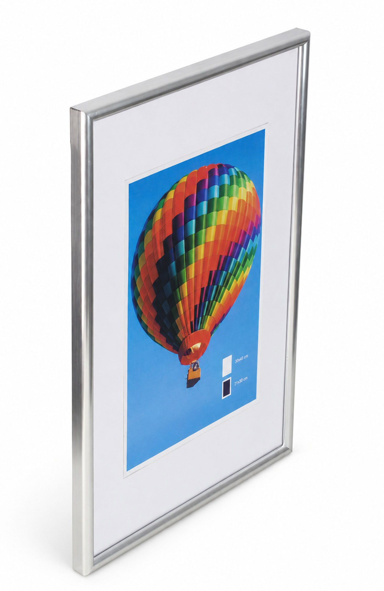 New Lifestyle Kunststoff Bilderrahmen Kunststoffrahmen Bildhalter Bildträger - Farbe: Silber | Format: 30x45