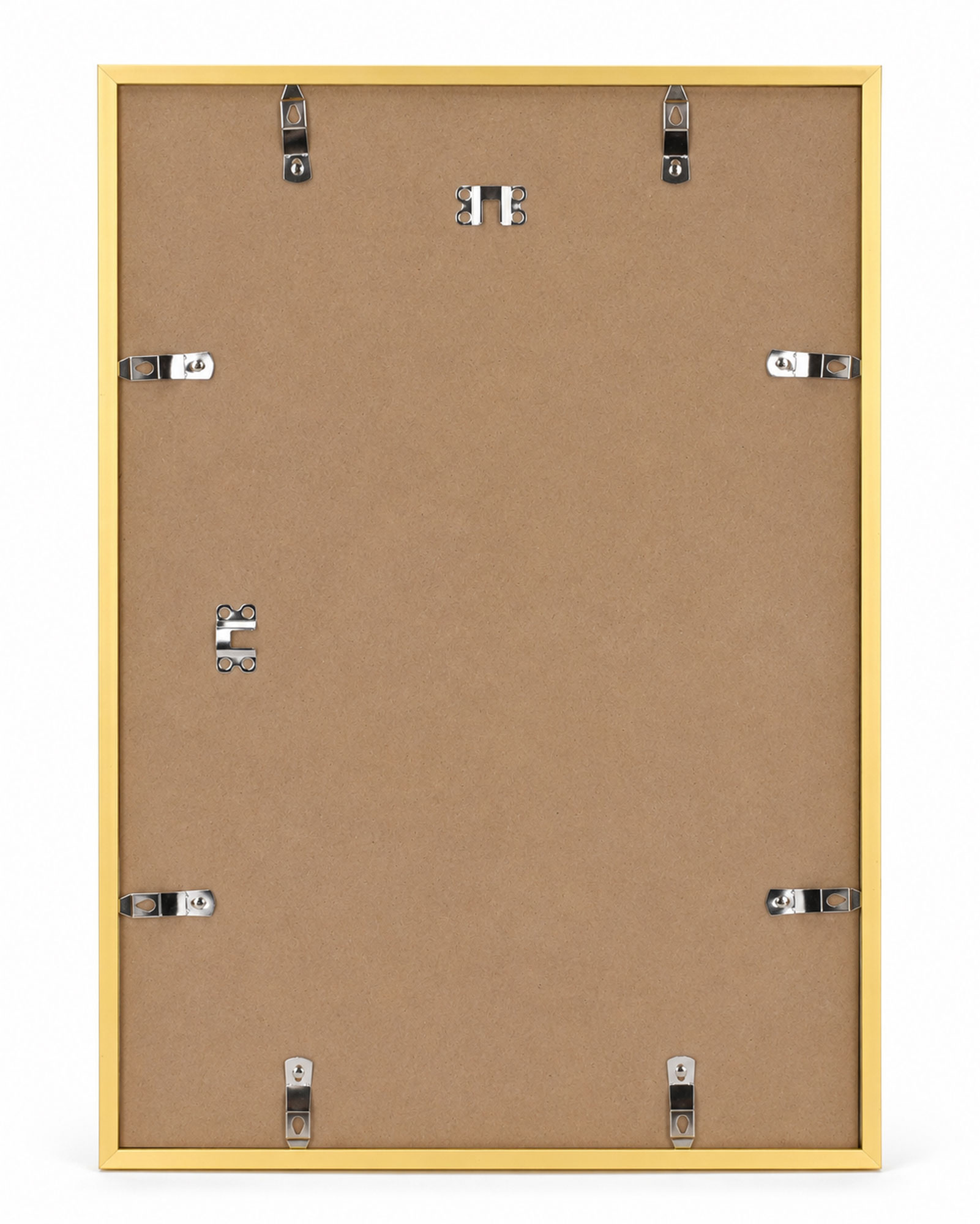Kunststoff Bilderrahmen Modern Style mit gehärtetem Glas & Passepartout Blockprofil Collage Foto Rahmen Wanddeko für Fotowand - Farbe: Gold | Format: 40x60 | Pack: 10