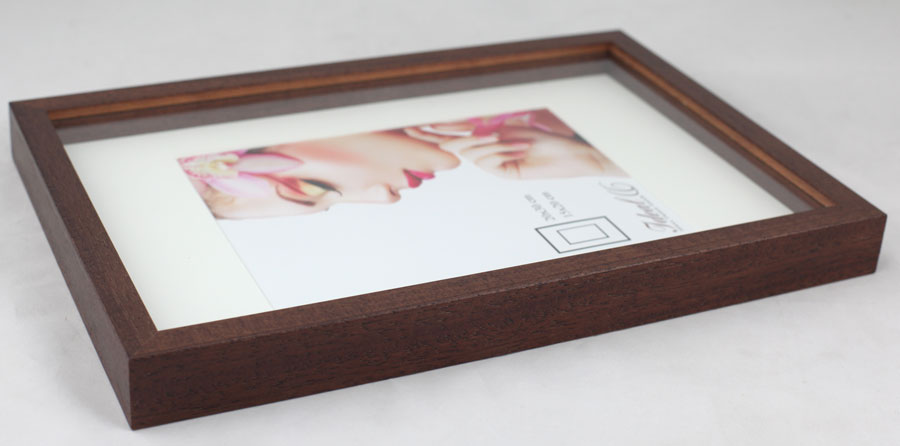 3D Objektrahmen Holz Bilderrahmen Wanddeko Collage Poster Shirt Trikot Rahmen HR - Farbe: Braun | Format: 30x40