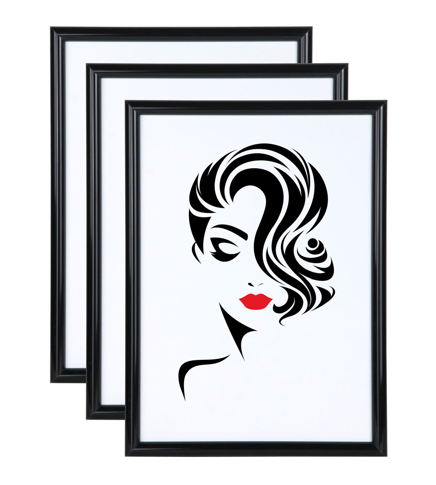 3er 5er Set Classic Leichter Kunststoff Bilder Foto Rahmen Poster Schutz BD -
