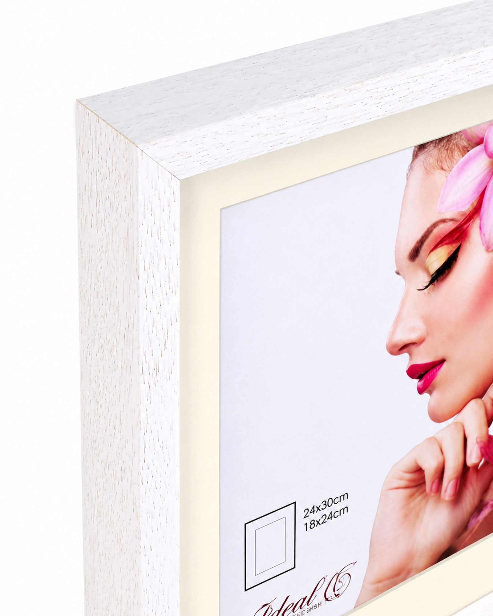 3D Objektrahmen Holz Bilderrahmen Wanddeko Collage Poster Shirt Trikot Rahmen HR - Farbe: Weiß | Format: 13x18