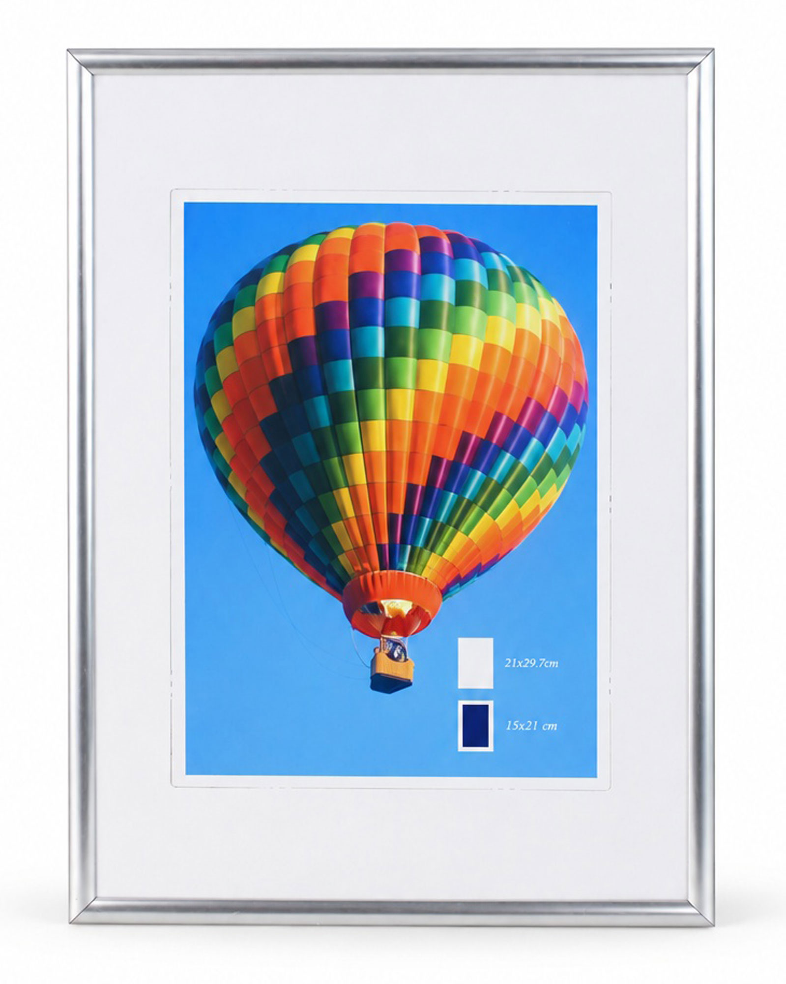New Lifestyle Kunststoff Bilderrahmen Kunststoffrahmen Bildhalter Bildträger - Farbe: Silber | Format: 21x29,7 (DIN A4)