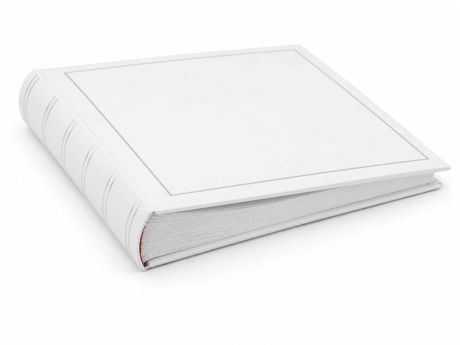 Classic Fotoalbum Tradition 30x30 cm – Jumbo Buchalbum mit 100 weißen Seiten, 50 Blatt, Pergaminschutzblätter, Vinyleinband, Fotobuch - Farbe: Weiß