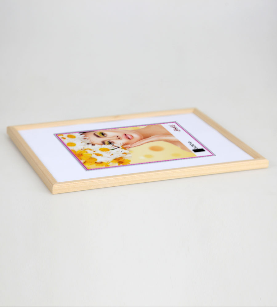 EKO Holz Bilderrahmen Foto Rahmen Holzrahmen Wanddeko Collage Poster S236 - Farbe: Natur | Format: 20x20