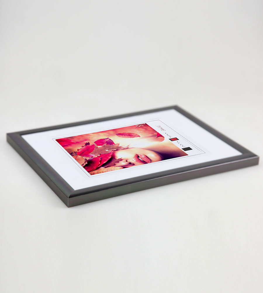 Moderner Bilderrahmen mit echtem Glas für wertvolle Erinnerungen Bilder Foto Rahmen mit abgerundetem Profil - Farbe: Stahl | Format: 30x40