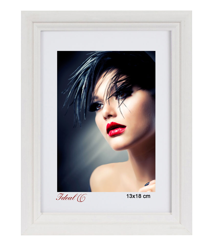 Artos Holz Bilderrahmen Acrylglas Plexi Lifestyle Foto Rahmen Collage Wanddeko Poster - Farbe: Weiß | Format: 13x18