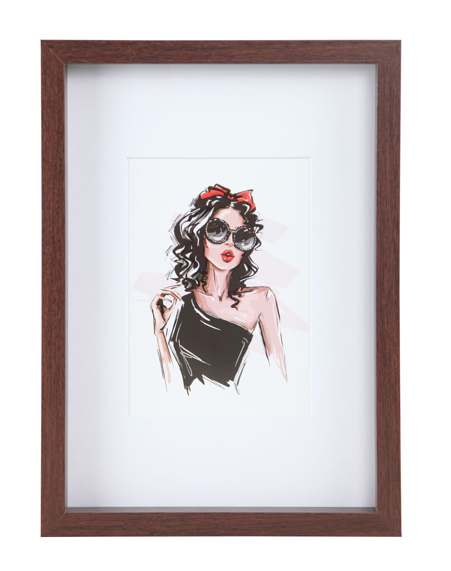 3er 5er Set Holz Bilderrahmen Bilder Foto Rahmen Fotorahmen Wanddeko Collage Poster HR-15 - Pack: 3er | Farbe: Nuss | Format: 21x30