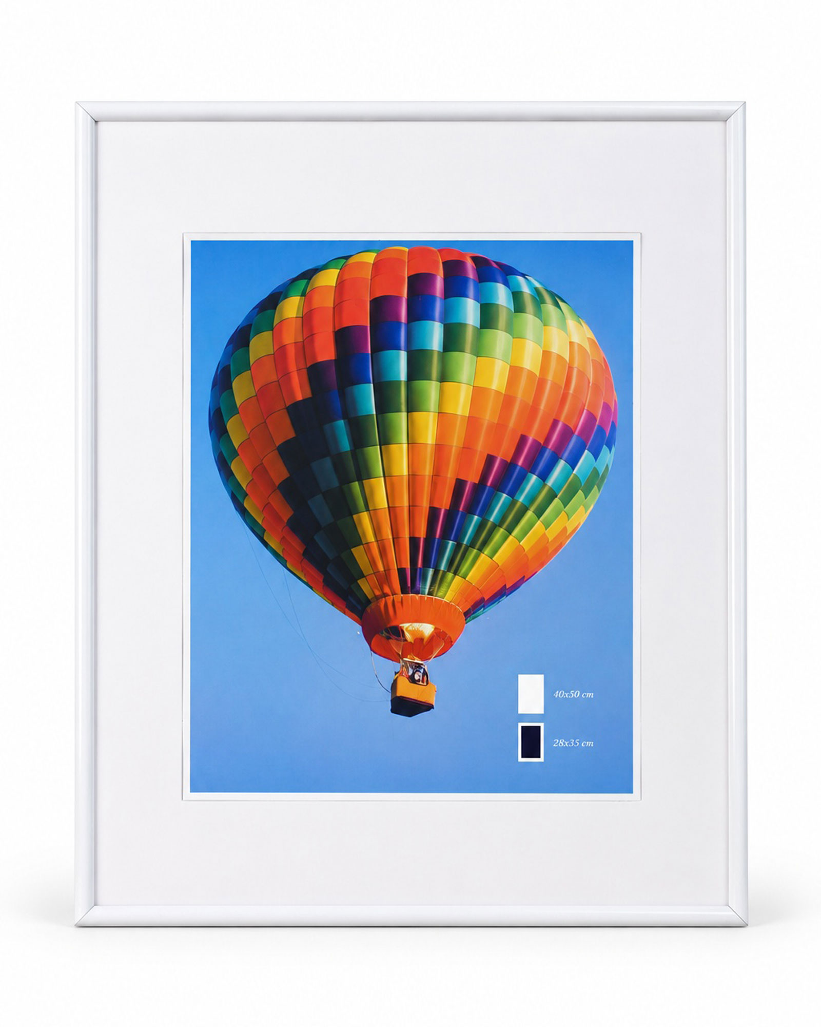 New Lifestyle Kunststoff Bilderrahmen Kunststoffrahmen Bildhalter Bildträger - Farbe: Weiß | Format: 40x50
