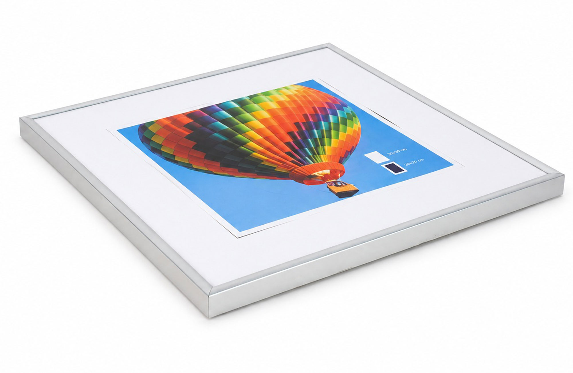 New Lifestyle Kunststoff Bilderrahmen Kunststoffrahmen Bildhalter Bildträger - Farbe: Silber | Format: 30x30