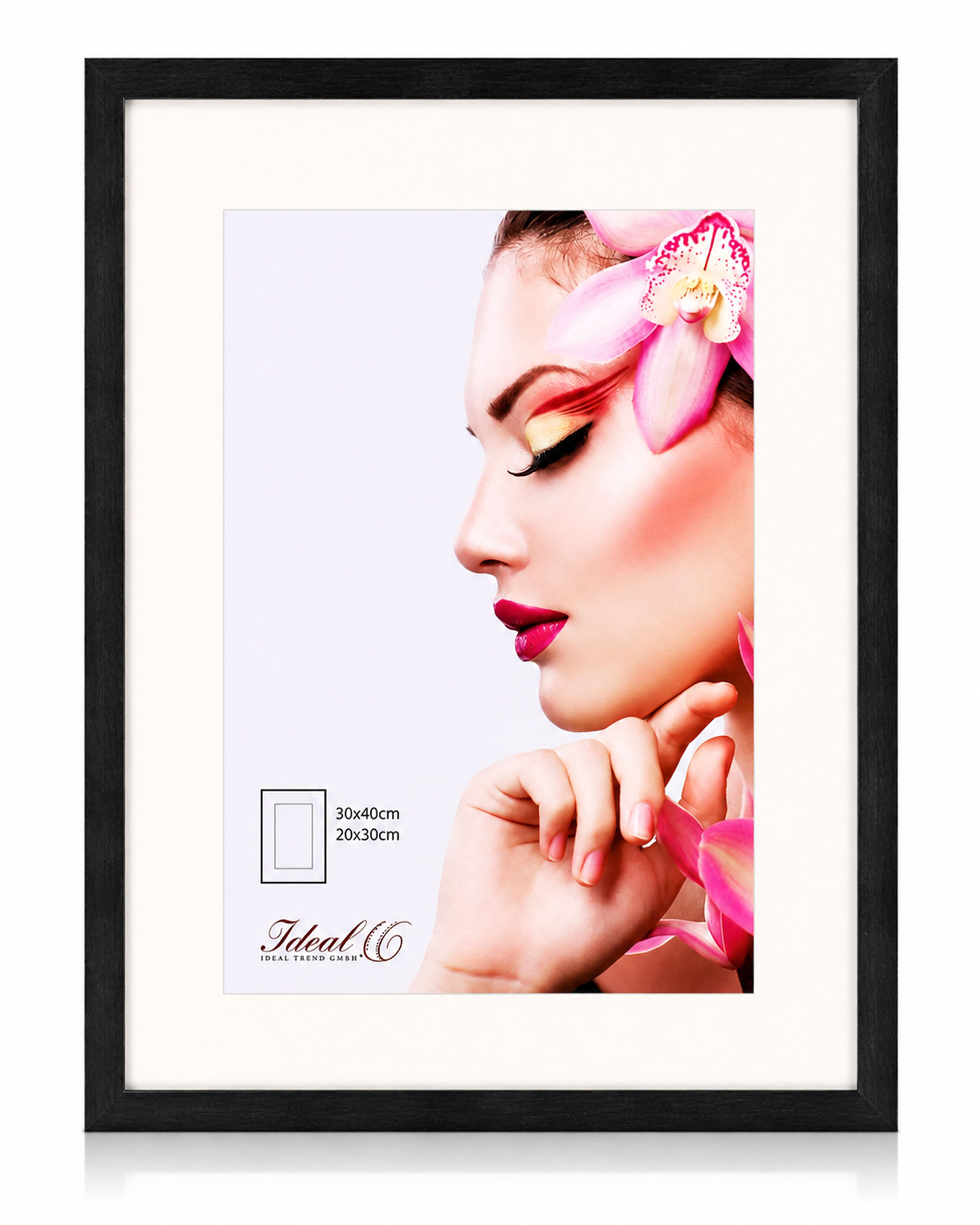 3D Objektrahmen Holz Bilderrahmen Wanddeko Collage Poster Shirt Trikot Rahmen HR - Farbe: Schwarz | Format: 30x40