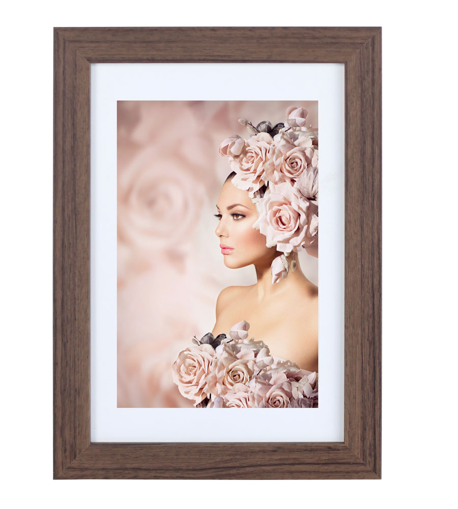 Bilderrahmen Holz Rahmen Plexi Acryl Collage Wanddeko Poster quadratisch S215 - Farbe: Eiche | Format: 40x40