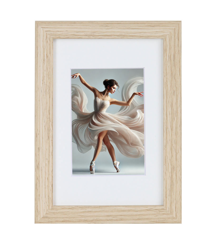 Holzbilderrahmen mit Passepartout Elegantes Design Foto Rahmen Collage Wanddeko HR-5 Poster -