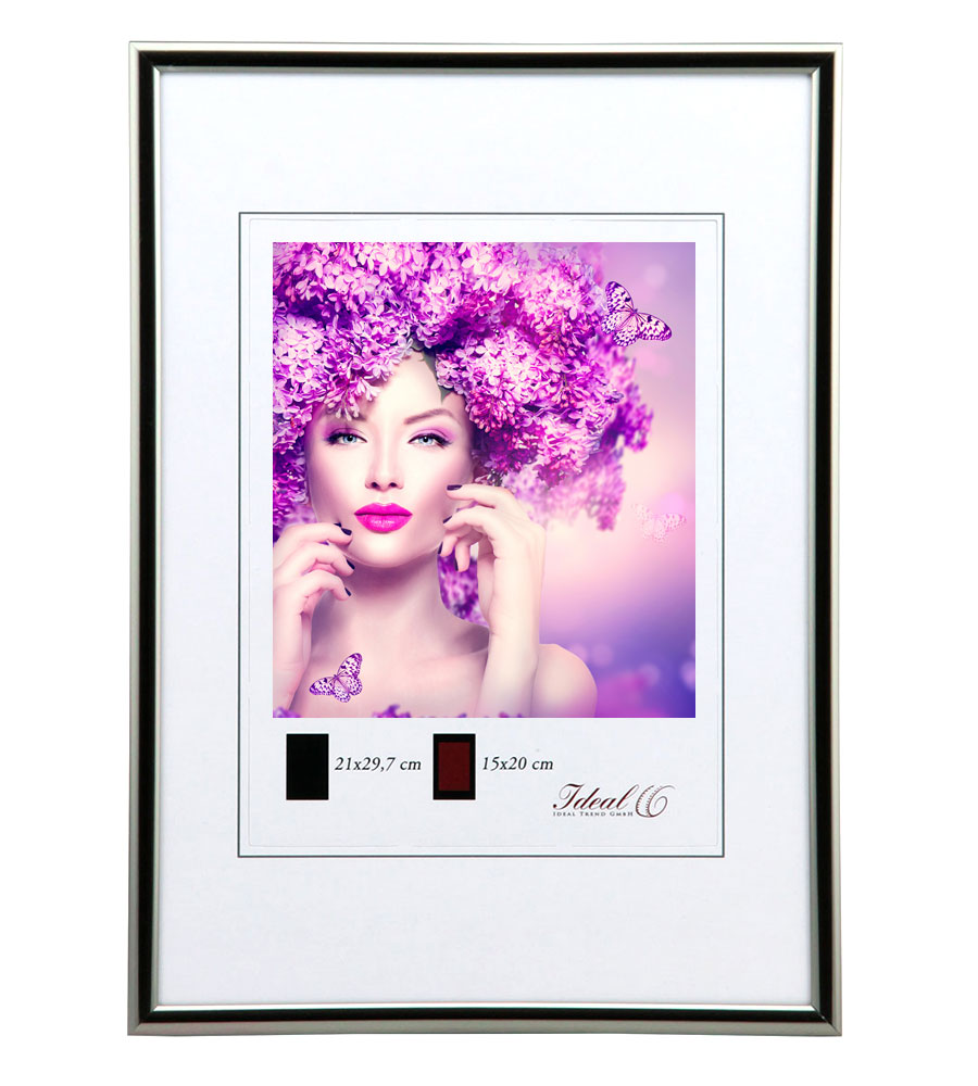 New Lifestyle Kunststoff Bilderrahmen Kunststoffrahmen Bildhalter Bildträger - Farbe: Antrazit | Format: 20x30