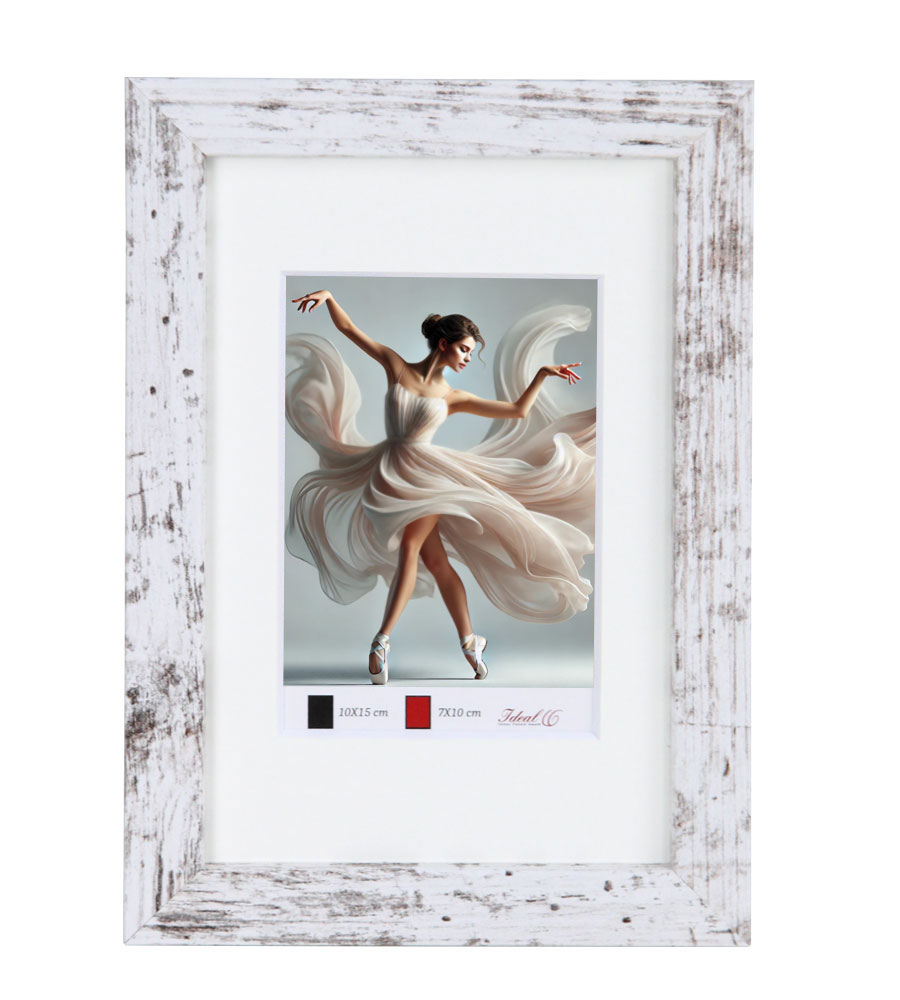 Holzbilderrahmen mit Passepartout Elegantes Design Foto Rahmen Collage Wanddeko HR-5 Poster -