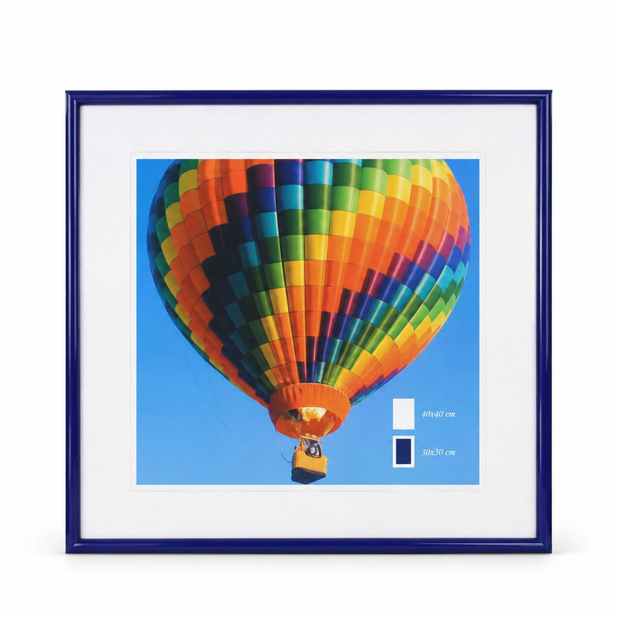 New Lifestyle Kunststoff Bilderrahmen Kunststoffrahmen Bildhalter Bildträger - Farbe: Blau | Format: 40x40