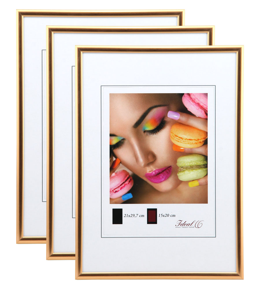 New Lifestyle Set Bilderrahmen Wanddeko Collage Poster Rahmen 2er 3er 5er Pack - Pack: 3er | Farbe: Kupfer | Format: 40x50