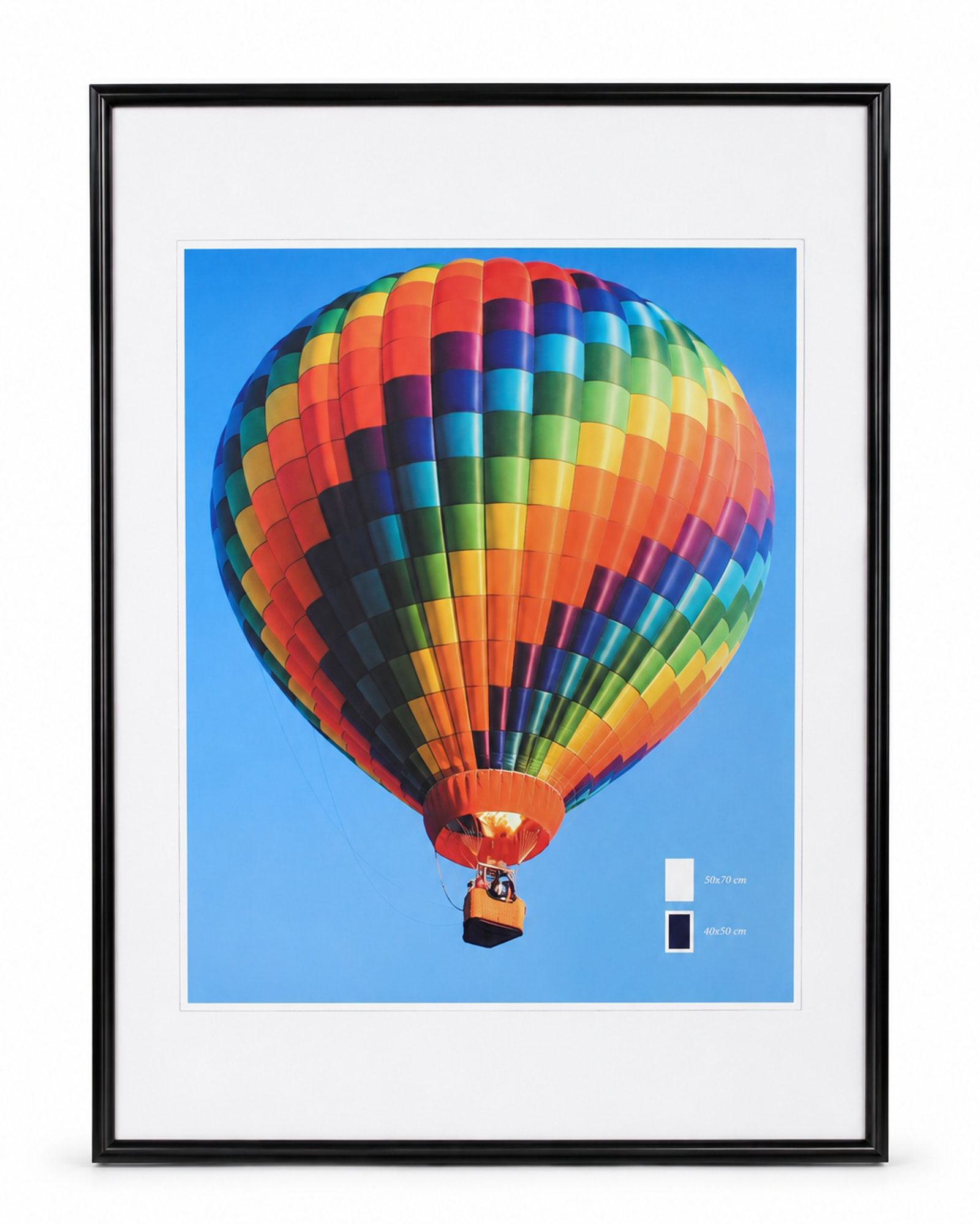 New Lifestyle Kunststoff Bilderrahmen Kunststoffrahmen Bildhalter Bildträger - Farbe: Schwarz | Format: 50x70