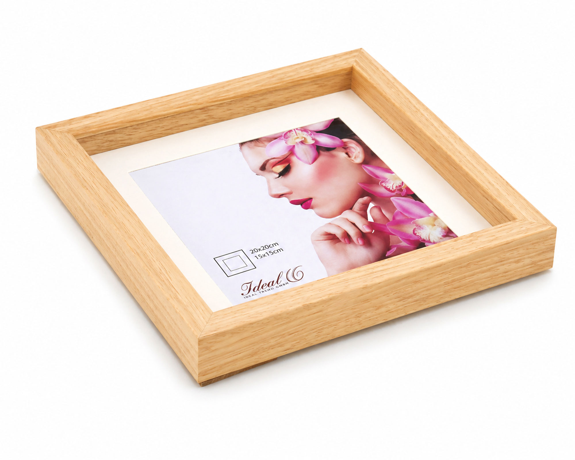 3D Objektrahmen Holz Bilderrahmen Wanddeko Collage Poster Shirt Trikot Rahmen HR - Farbe: Natur | Format: 20x20