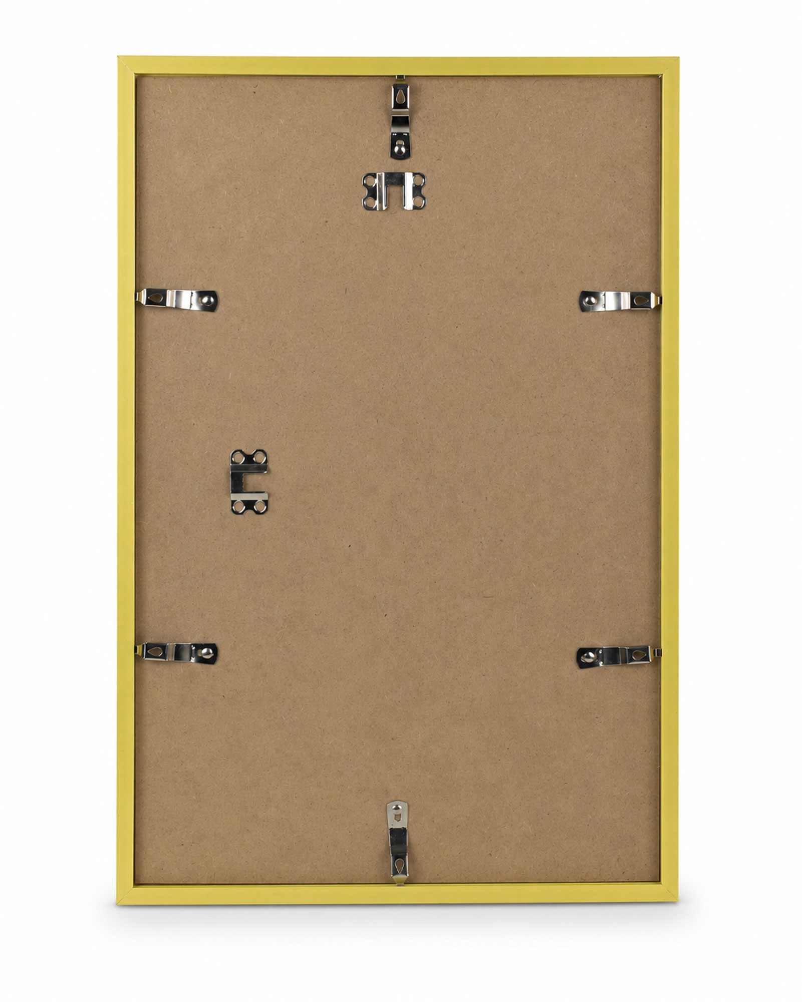 Kunststoff Bilderrahmen Modern Style mit gehärtetem Glas & Passepartout Blockprofil Collage Foto Rahmen Wanddeko für Fotowand - Farbe: Gold | Format: 30x45 | Pack: 10