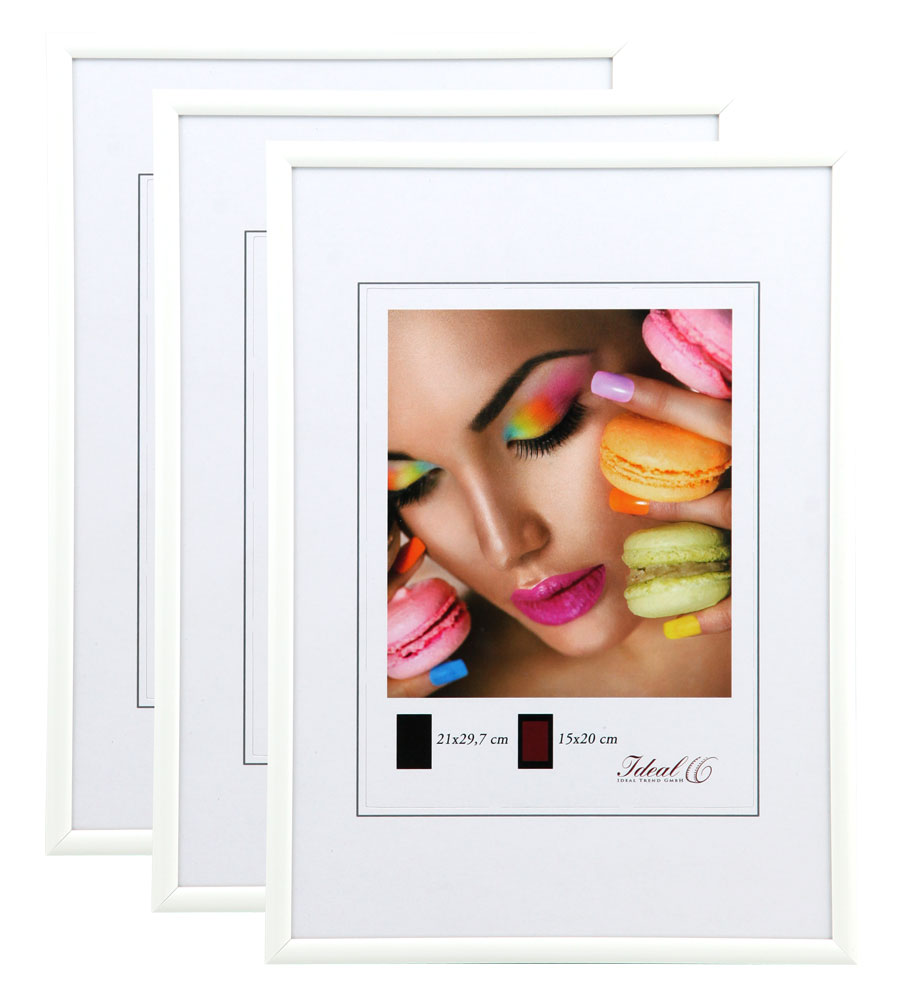 New Lifestyle Set Bilderrahmen Wanddeko Collage Poster Rahmen 2er 3er 5er Pack - Pack: 3er | Farbe: Weiß | Format: 50x50