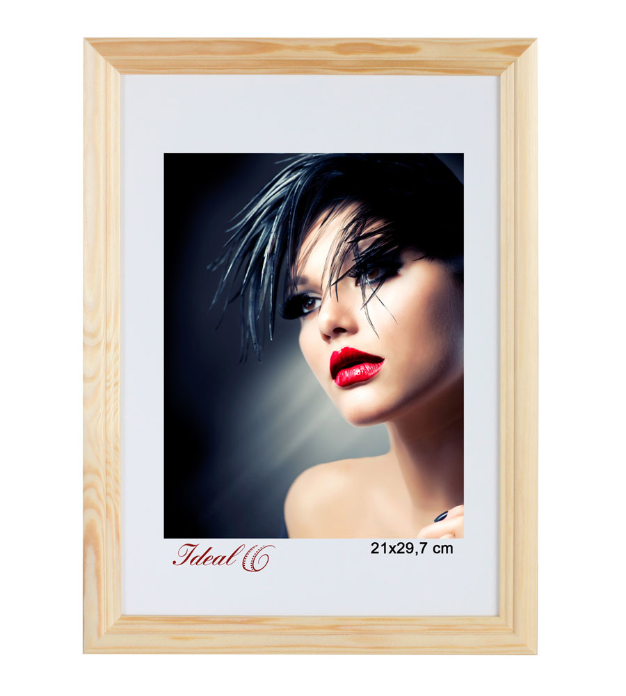 Artos Holz Bilderrahmen Acrylglas Plexi Lifestyle Foto Rahmen Collage Wanddeko Poster - Farbe: Natur | Format: 50x70