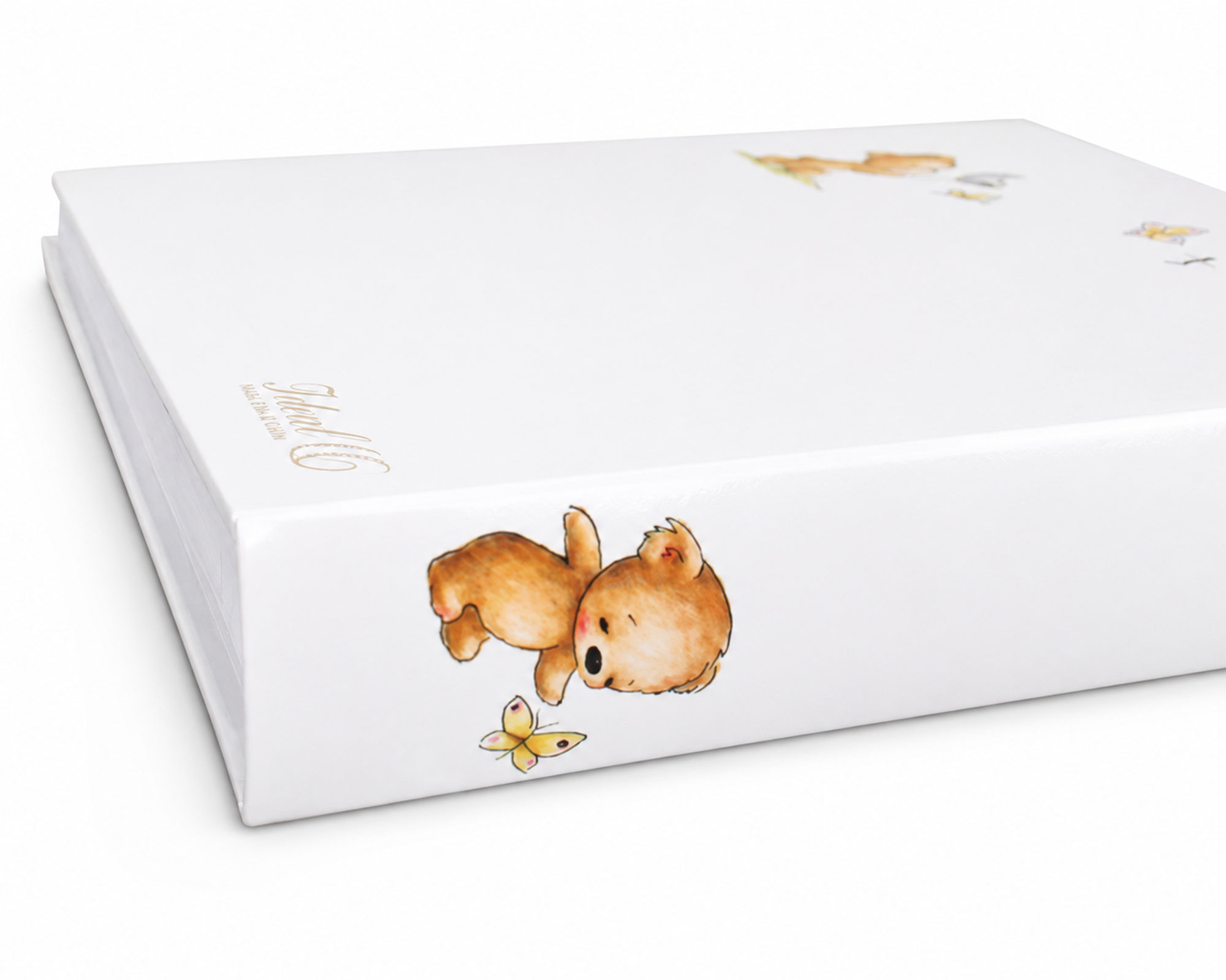 Cat & Bears Fotoalbum 30x30 cm 100 weiße Seiten Baby Kinder Foto Album Fotobuch - Farbe: Teddybär