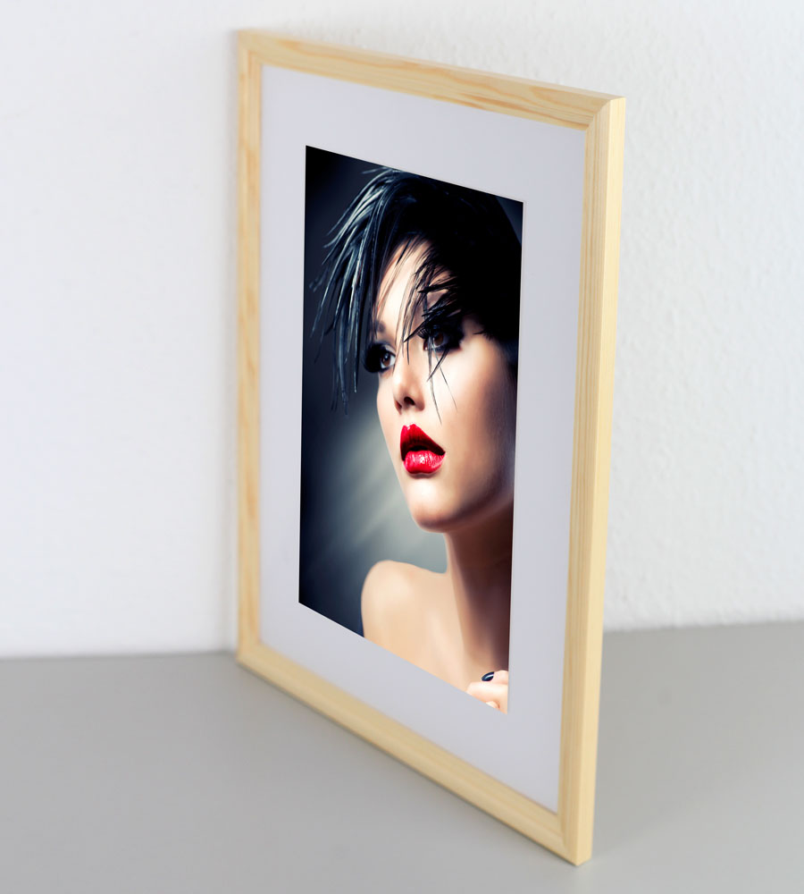 Artos Holz Bilderrahmen Acrylglas Plexi Lifestyle Foto Rahmen Collage Wanddeko Poster - Farbe: Natur | Format: 30x40