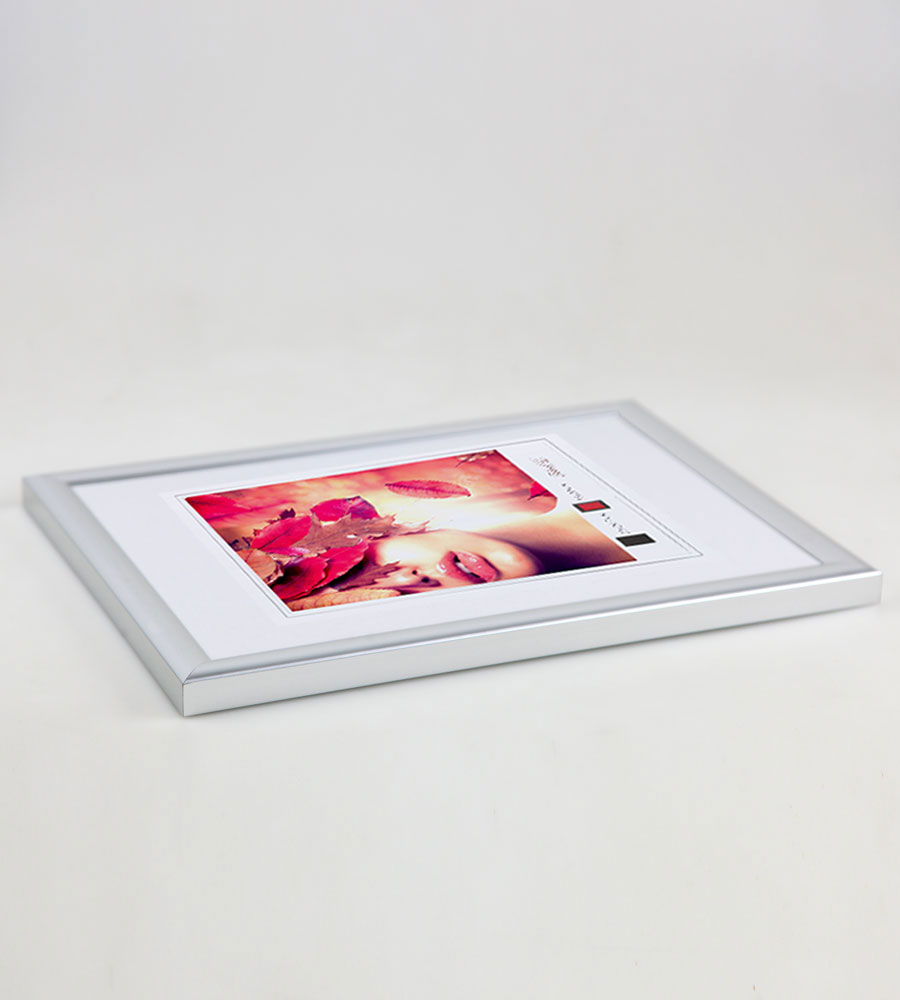3er 5er Pack Art Line Kunststoff Bilderrahmen Wanddeko Collage Poster Fotorahmen Bildträger - Pack: 5er | Farbe: Silber | Format: 50x50