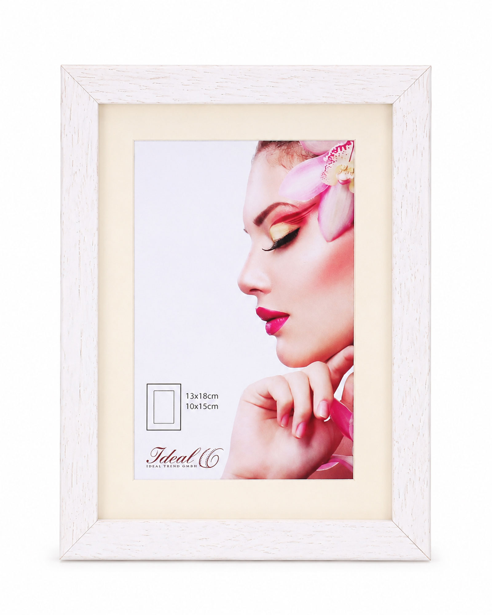 3D Objektrahmen Holz Bilderrahmen Wanddeko Collage Poster Shirt Trikot Rahmen HR - Farbe: Weiß | Format: 13x18