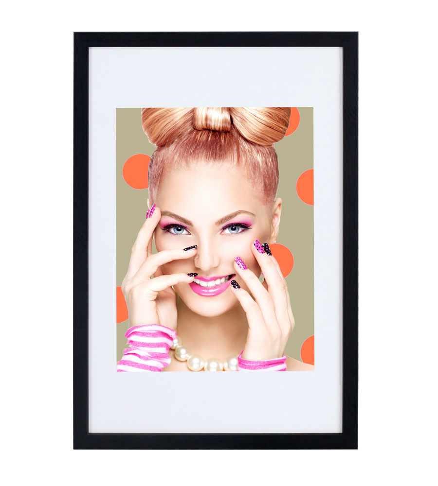 Bilderrahmen Lifestyle Plexi Foto Rahmen Collage Wanddeko Poster S111 - Farbe: Schwarz | Format: 40x50