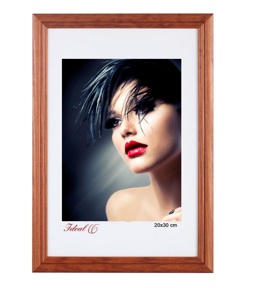 Artos Holz Bilderrahmen Acrylglas Plexi Lifestyle Foto Rahmen Collage Wanddeko Poster - Farbe: Braun | Format: 20x30