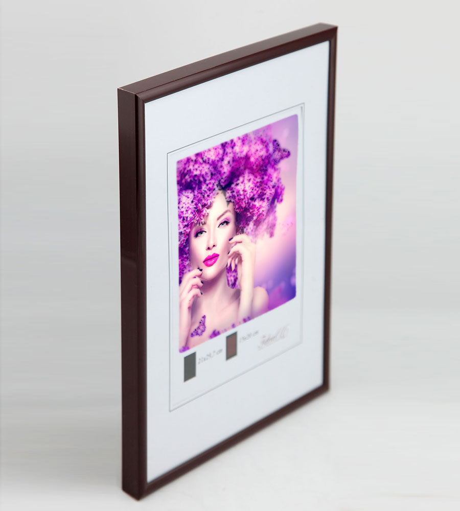 New Lifestyle Kunststoff Bilderrahmen Kunststoffrahmen Bildhalter Bildträger - Farbe: Braun | Format: 13x18