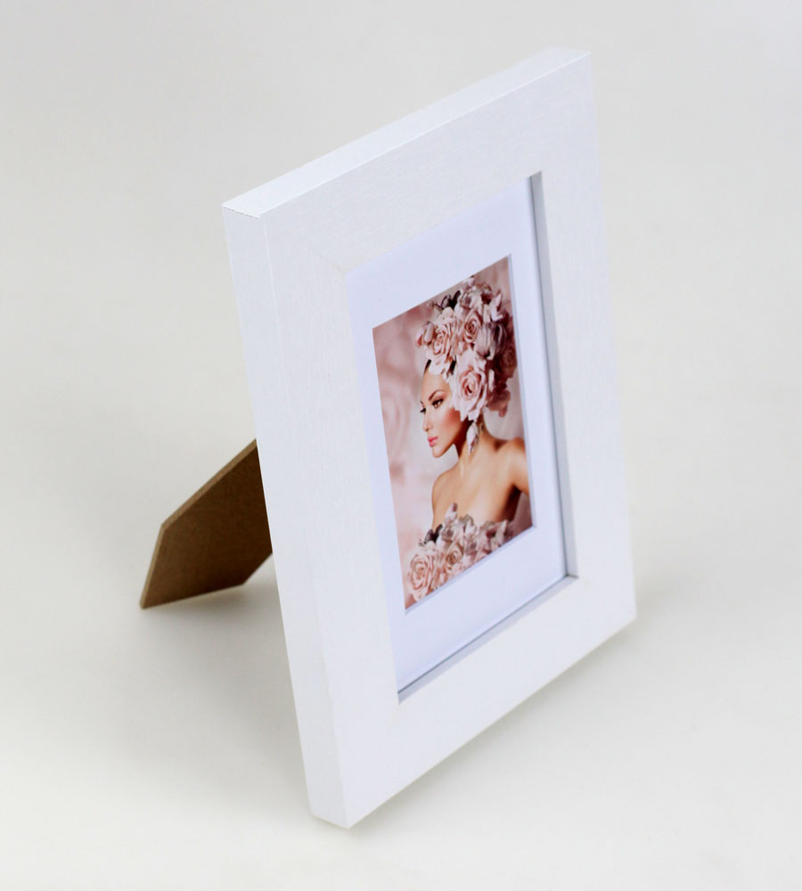 Pack Set Holz Bilderrahmen Foto Plexi Rahmen Acryl Collage Wanddeko Poster S215 - Farbe: Weiß | Format: 10x15 | Pack: 3