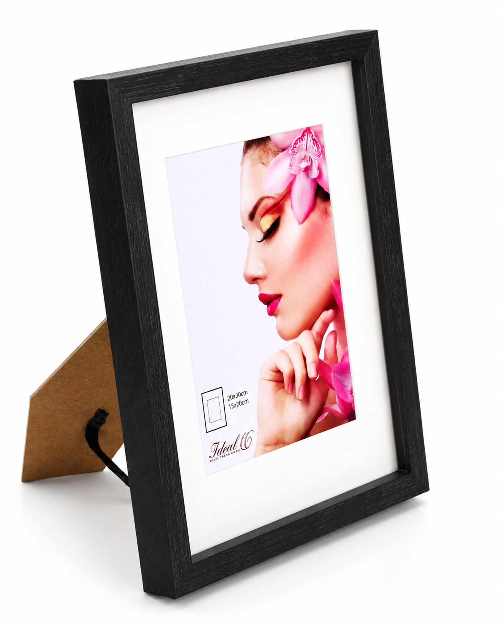 3D Objektrahmen Holz Bilderrahmen Wanddeko Collage Poster Shirt Trikot Rahmen HR - Farbe: Schwarz | Format: 20x30
