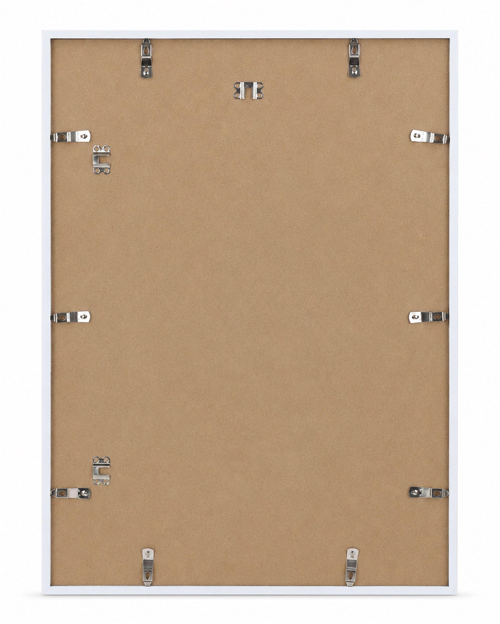 Kunststoff Bilderrahmen Modern Style mit gehärtetem Glas & Passepartout Blockprofil Collage Foto Rahmen Wanddeko für Fotowand - Farbe: Weiß | Format: 50x70 | Pack: 1