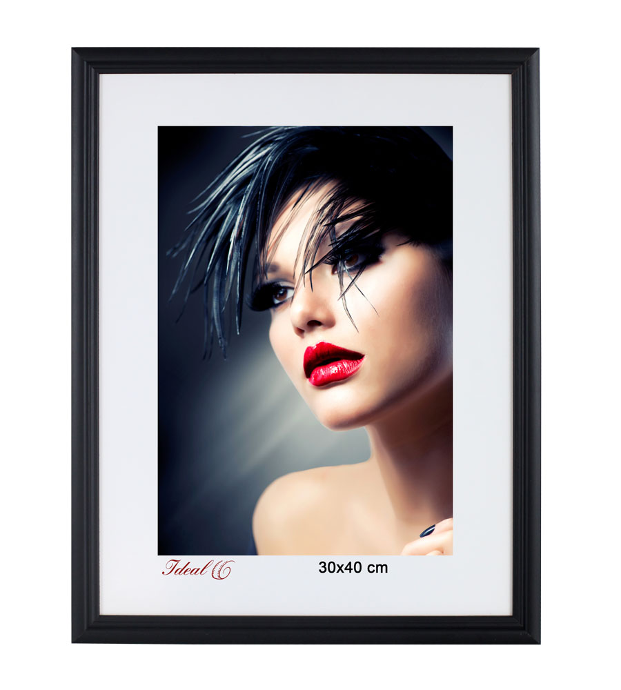 Artos Holz Bilderrahmen Acrylglas Plexi Lifestyle Foto Rahmen Collage Wanddeko Poster - Farbe: Schwarz | Format: 30x40