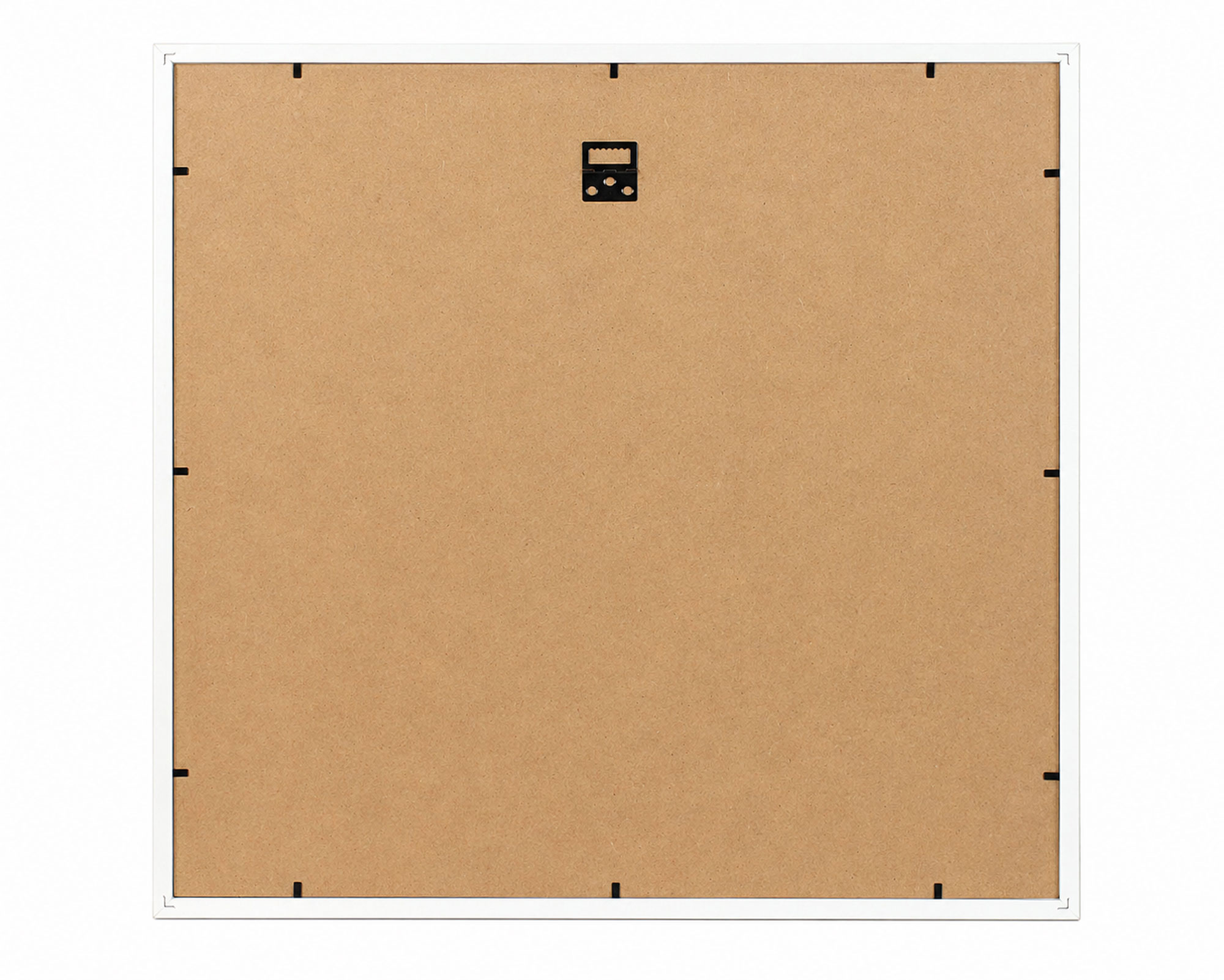 3D Objektrahmen Bilderrahmen mit Passepartout & gehärtetem Glas Holz MDF Rahmen Foto Poster - Farbe: Weiß | Format: 50x50