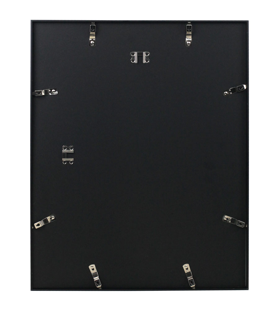Aluminium Bilderrahmen 3D Rahmen mit Passepartout & gehärtetem Glas Fotorahmen Wandrahmen AL-3 - Farbe: Schwarz | Format: 40x50