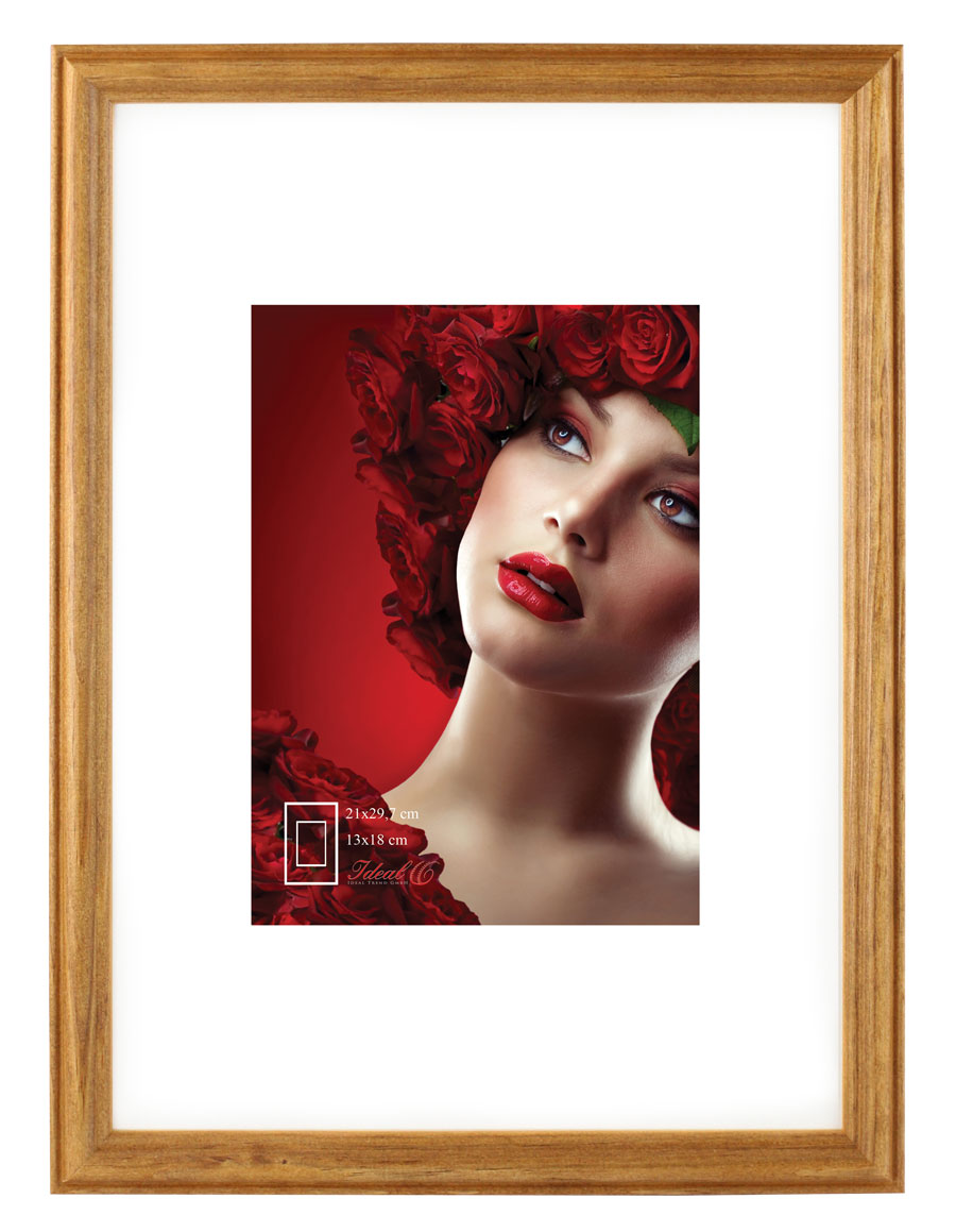Leano Bilderrahmen aus Holz – Fotorahmen mit Klarglas & Flexipins | Wanddeko & Collage-Rahmen S190 - Farbe: Eiche | Format: 30x30