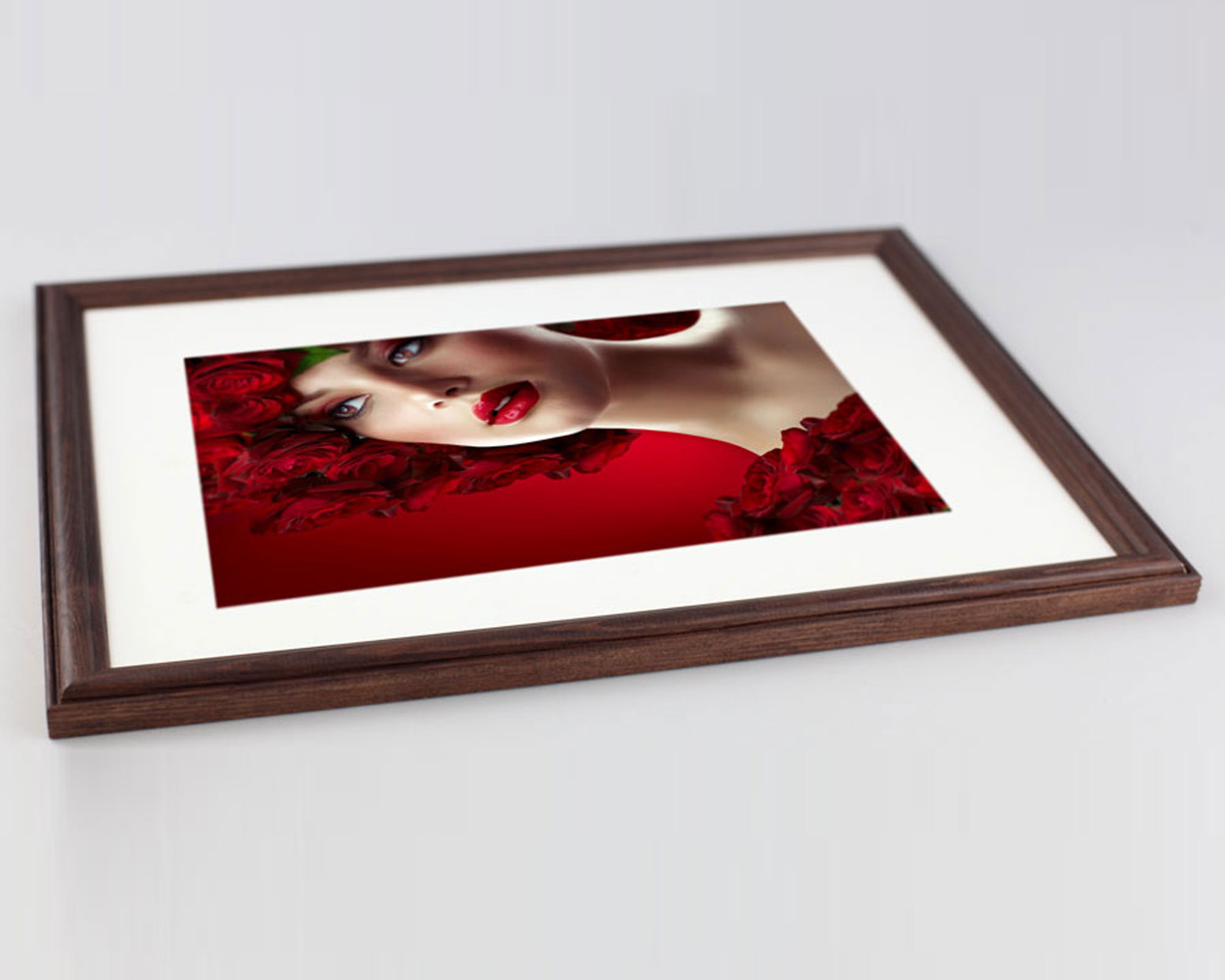 Leano Bilderrahmen aus Holz – Fotorahmen mit Klarglas & Flexipins | Wanddeko & Collage-Rahmen S190 - Farbe: Nuss | Format: 30x30