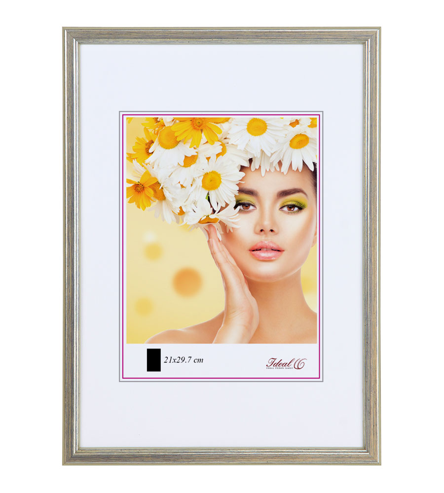 EKO Holz Bilderrahmen Foto Rahmen Holzrahmen Wanddeko Collage Poster S236 - Farbe: Silber | Format: 20x30