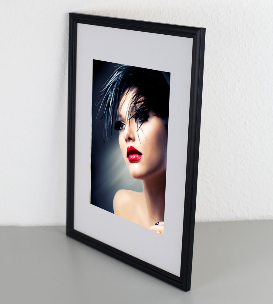 Artos Holz Bilderrahmen Acrylglas Plexi Lifestyle Foto Rahmen Collage Wanddeko Poster - Farbe: Schwarz | Format: 30x45