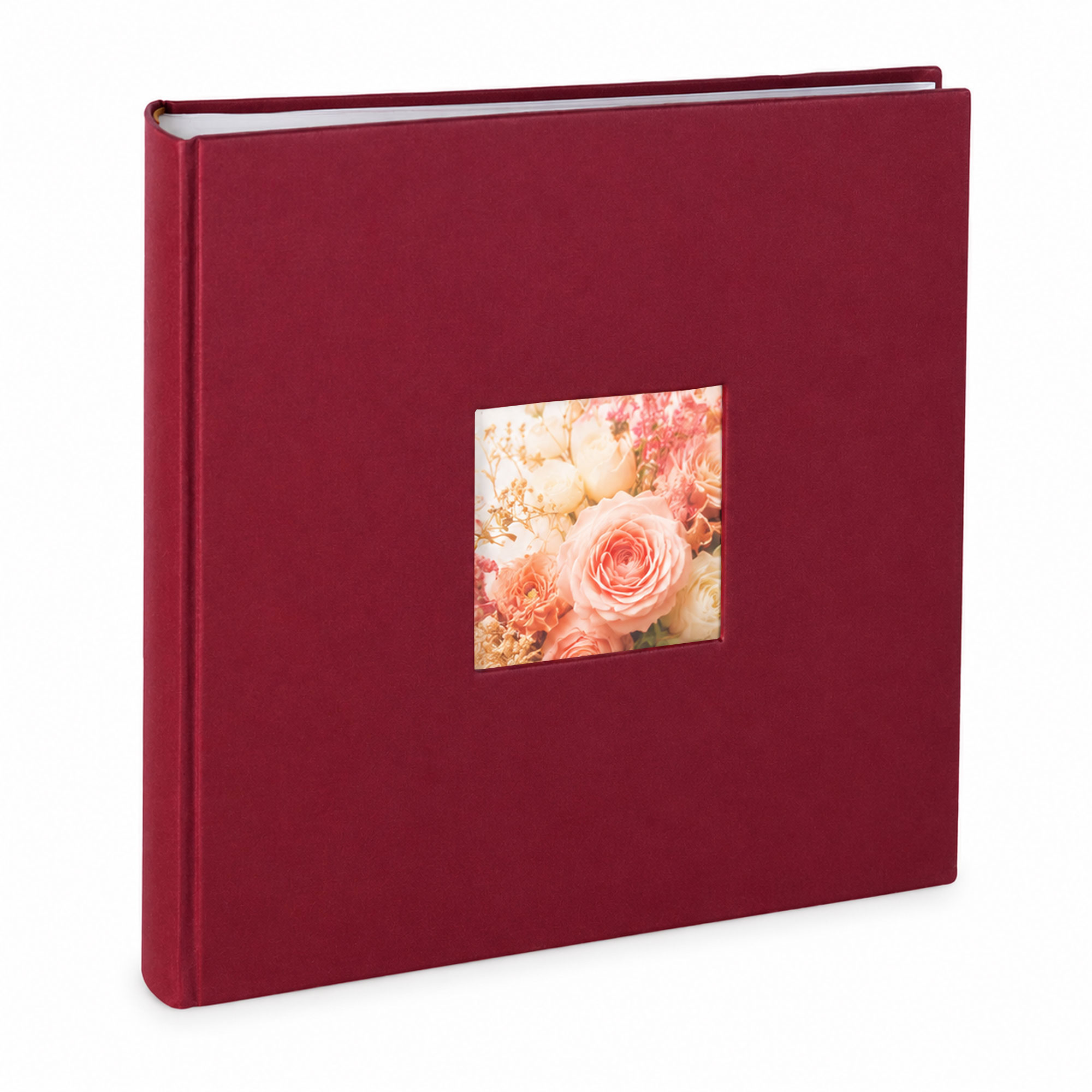 Flair Fotoalbum 30x30 cm 100 weiße Seiten Seiten Jumbo Buchalbum Fotobuch - Farbe: Rot
