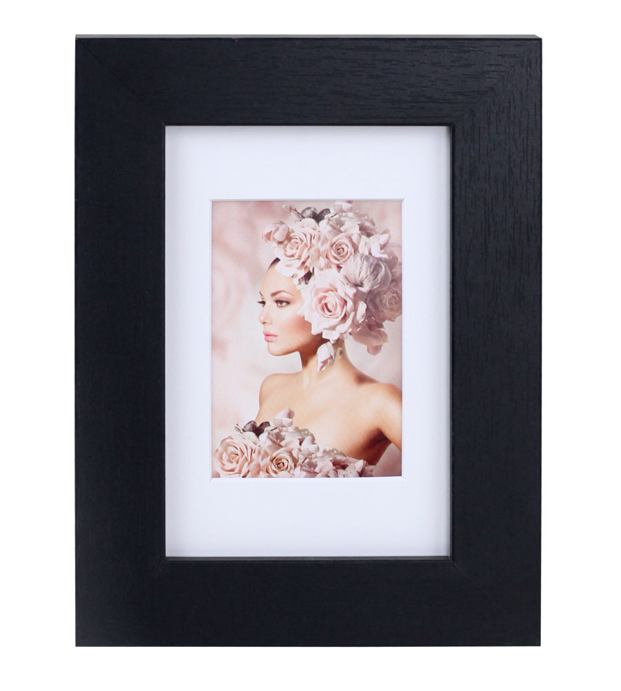 Pack Set Holz Bilderrahmen Foto Plexi Rahmen Acryl Collage Wanddeko Poster S215 - Farbe: Schwarz | Format: 10x15 | Pack: 3