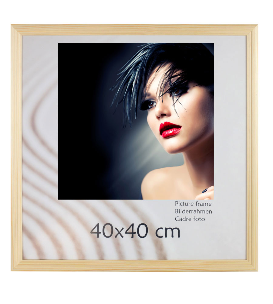 Artos Holz Bilderrahmen Acrylglas Plexi Lifestyle Foto Rahmen Collage Wanddeko Poster - Farbe: Natur | Format: 40x40