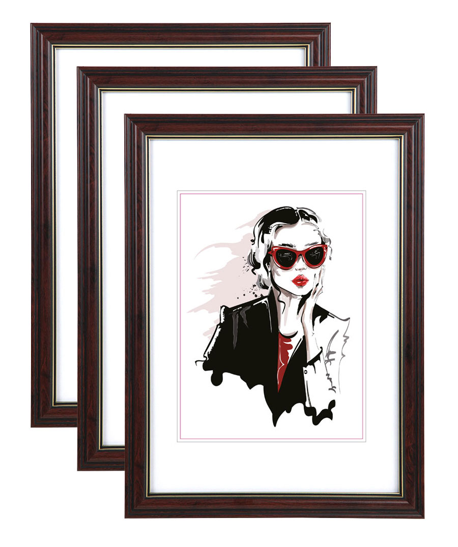 3er 5er Set Kunststoffrahmen Klarglas Bilderrahmen Frame Foto Collage Portraitrahmen Glasscheibe PS - Pack: 3er | Format: 21x29,7 DIN A4