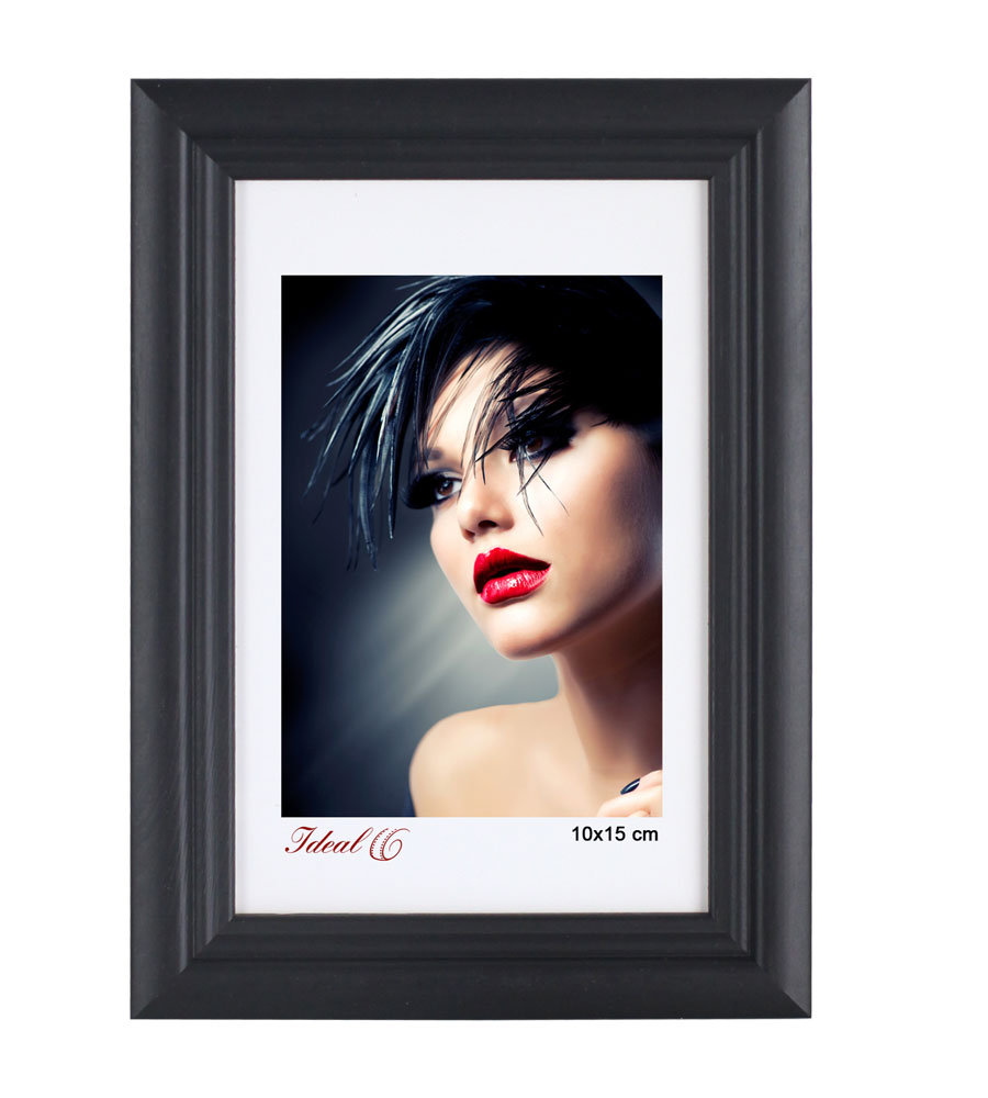 Artos Holz Bilderrahmen Acrylglas Plexi Lifestyle Foto Rahmen Collage Wanddeko Poster - Farbe: Schwarz | Format: 10x15