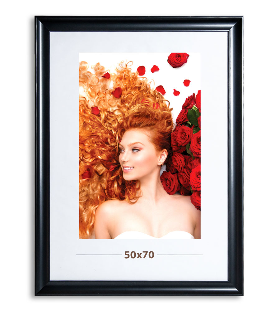 Bilderrahmen Lifestyle Foto Rahmen Collage quadratisch Wanddeko Poster 40D - Farbe: Schwarz | Format: 50x70