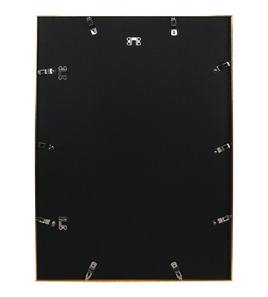 Aluminium Bilderrahmen 3D Rahmen mit Passepartout & gehärtetem Glas Fotorahmen Wandrahmen AL-3 - Farbe: Gold | Format: 50x70